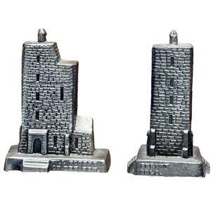 Retro Will Rogers Shine of the Sun Colorado Pewter Salt Pepper Shakers Western
